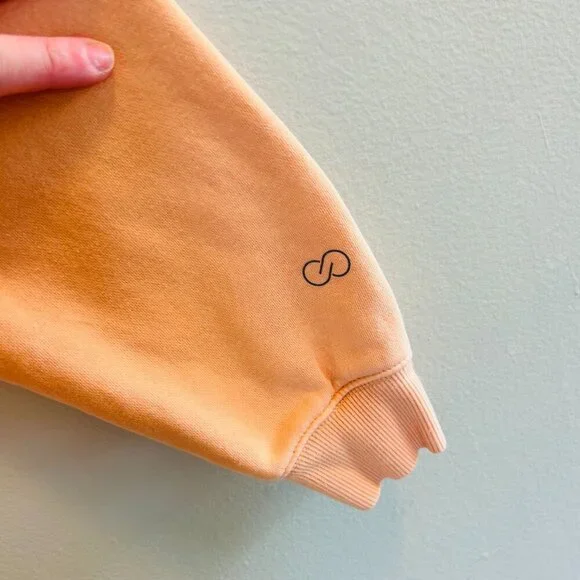 Calia Everyday Fleece Turtleneck Size Medium Apricot Light Orange Sweatshirt - Picture 8 of 10